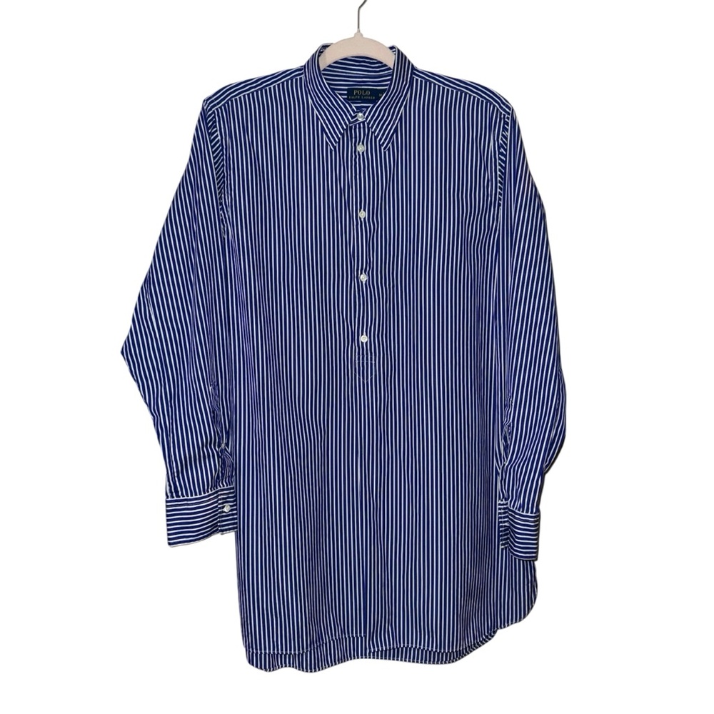 Polo Ralph Lauren Striped Shirt Dress Blue & White